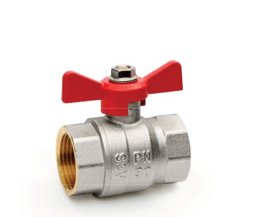 ROBINETS A BOISSEAU SPHERIQUE FEMELLE/FEMELLE POIGNEE PAPILLON 