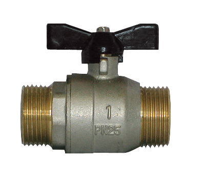 ROBINETS A BOISSEAU SPHERIQUE MÂLE/MÂLE POIGNEE PAPILLON 