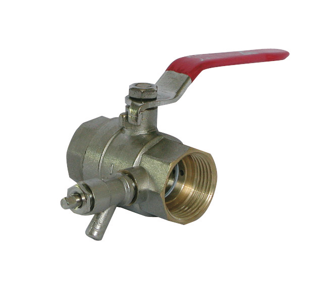 ROBINETS A BOISSEAU SPHERIQUE FEMELLE/FEMELLE À PURGE POIGNÉE PLATE OU PAPILLON