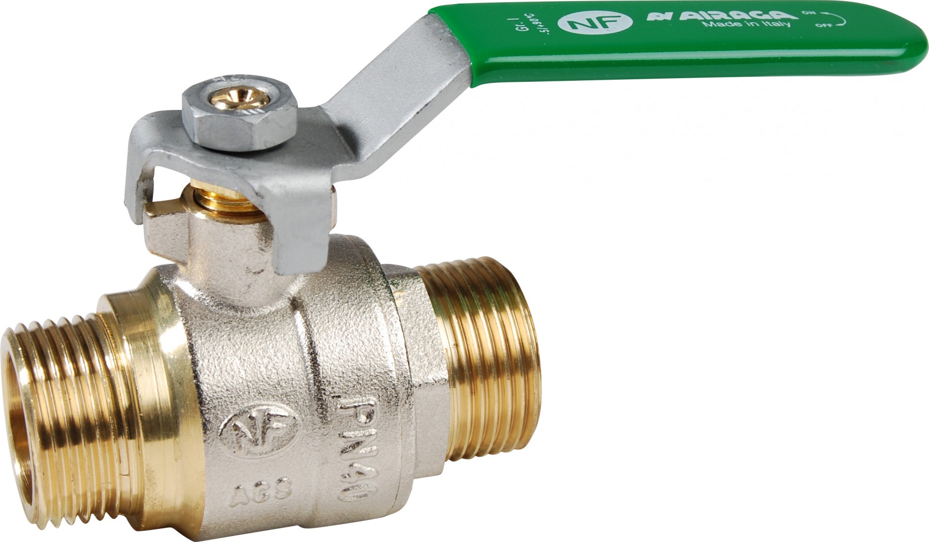 ROBINETS A BOISSEAU SPHERIQUE MÂLE/MÂLE POIGNEE PLATE -NF-