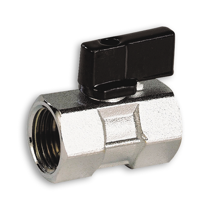 ROBINETS A BOISSEAU SPHERIQUE MINI-VANNES FEMELLE/FEMELLE 