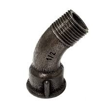 COUDE FONTE NOIR GRAND RAYON M/F 45°