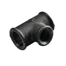 TÉ REDUIT FEMELLE FONTE NOIR 