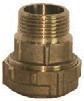 RACCORD LAITON POUR TUBE POLYÉTHYLÈNE ET PVC DROIT MÂLE
