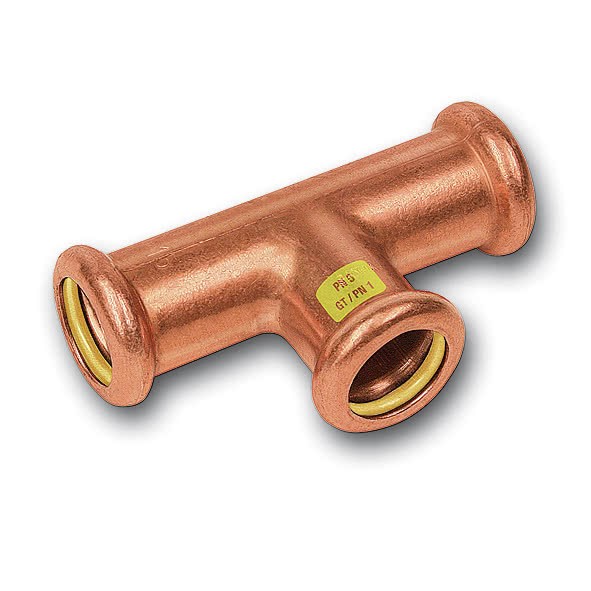 TÉ ÉGAL F/F/F CUIVRE À SERTIR GAZ