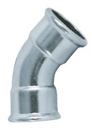 COUDE 45° F/F ÉLECTROZINGUÉ À SERTIR 