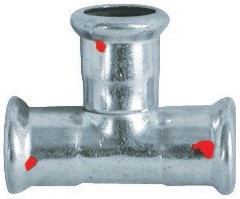 TÉ ÉGAL F/F/F ÉLECTROZINGUÉ À SERTIR 