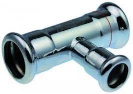 TÉ RÉDUIT F/F/F ÉLECTROZINGUÉ À SERTIR 