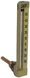 THERMOMETRE TYPE INDUSTRIEL EQUERRE (HAUTEUR 150MM - PLONGE 63MM)