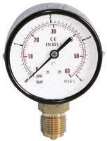 MANOMETRE VERTICAL TYPE SEC - 0 A 16 BAR