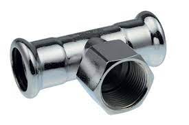 Té mixte - Taraudé femelle ELCTROZINGUÉ 