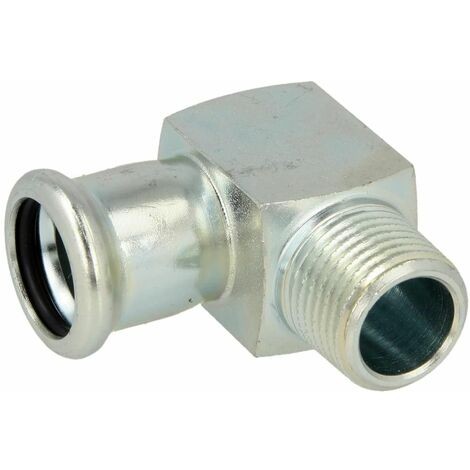 Equerre mixte 90° mâle electrozingué A SERTIR