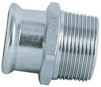 Souche mixte mâle électrozingué à sertir 